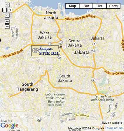 Location Lecture (Google Map) International Golden Institute of Economics Jakarta Afternoon Evening Course Stieus Pts Ptn